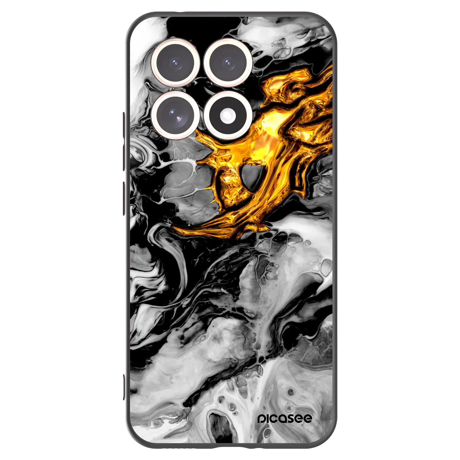 Picasee crna silikonska maskica za Xiaomi 15T - Black Gold 2