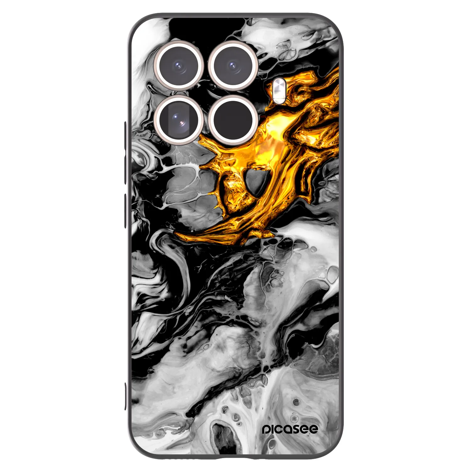 Picasee crna silikonska maskica za Xiaomi 15T Pro - Black Gold 2