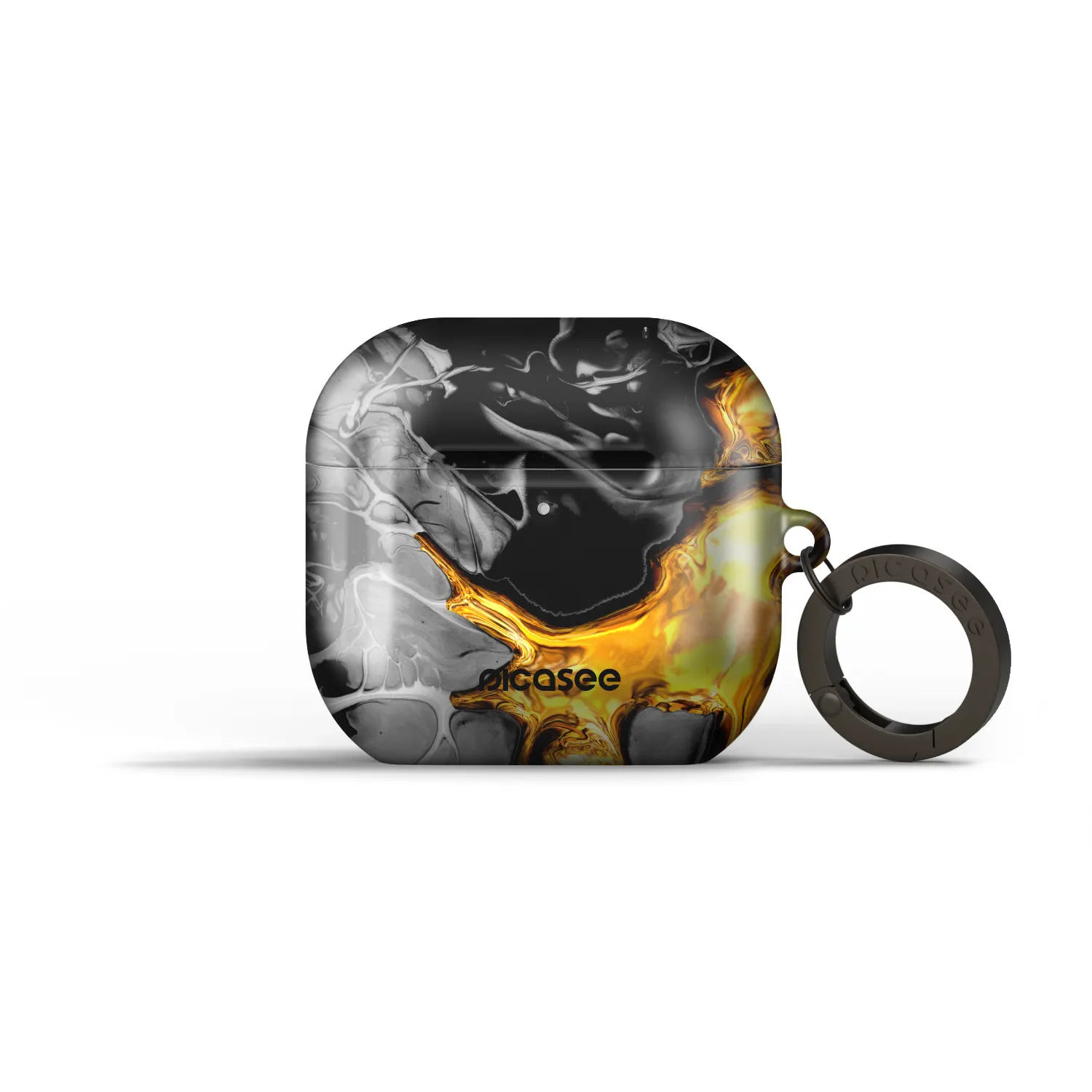 Picasee Obal pro Apple AirPods 4 - Black Gold 2