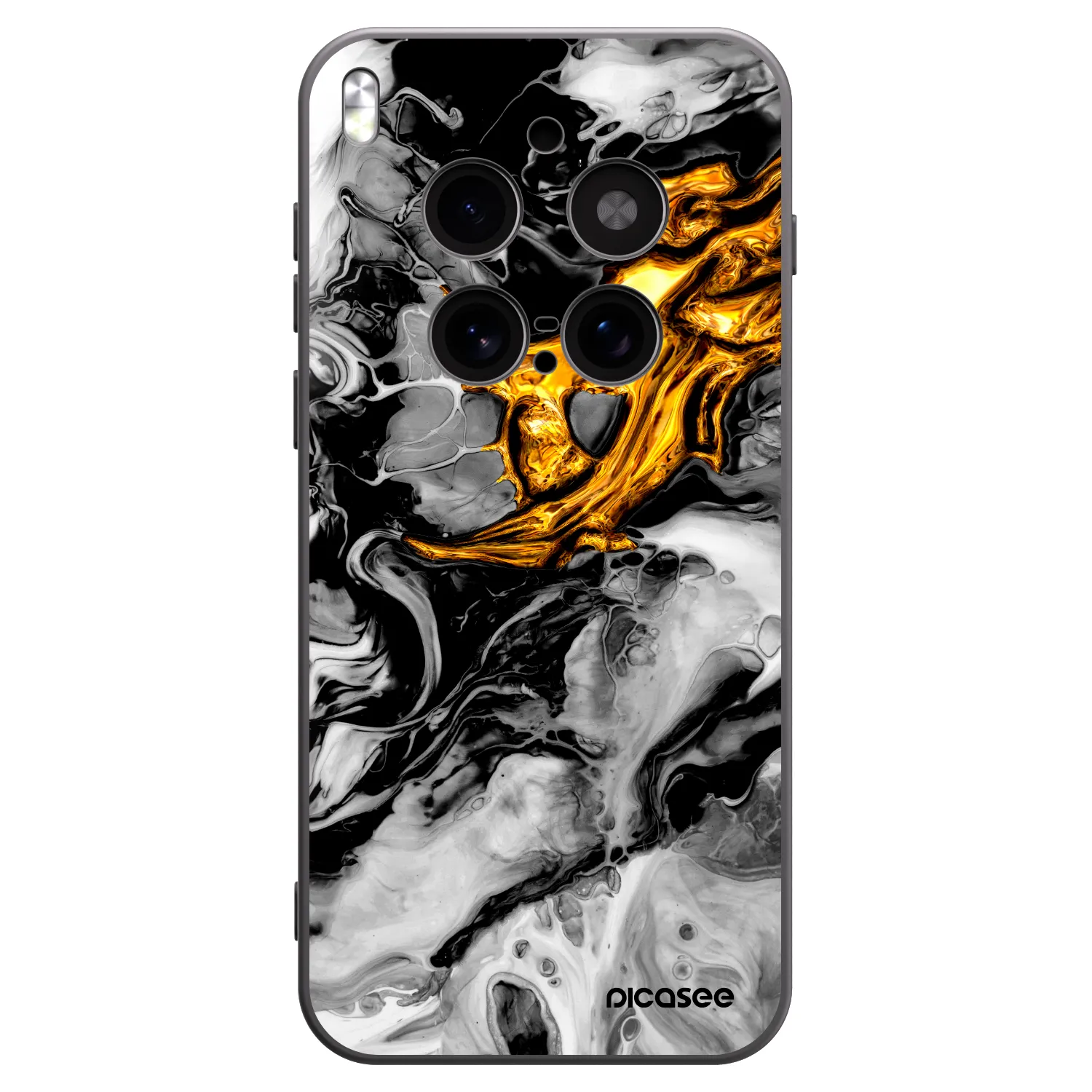 Picasee crna silikonska maskica za Vivo X300 Pro - Black Gold 2