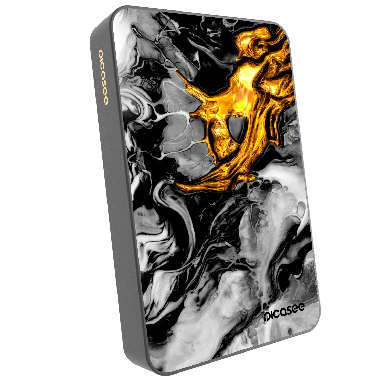 Picasee Prijenosni punjač s MagSafe 10 000 mAh Sivo - Black Gold 2