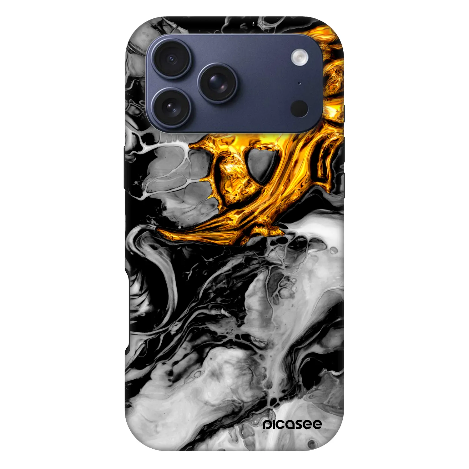 Picasee Fashion Case MagSafe za Apple iPhone 18 Pro Max - Black Gold 2