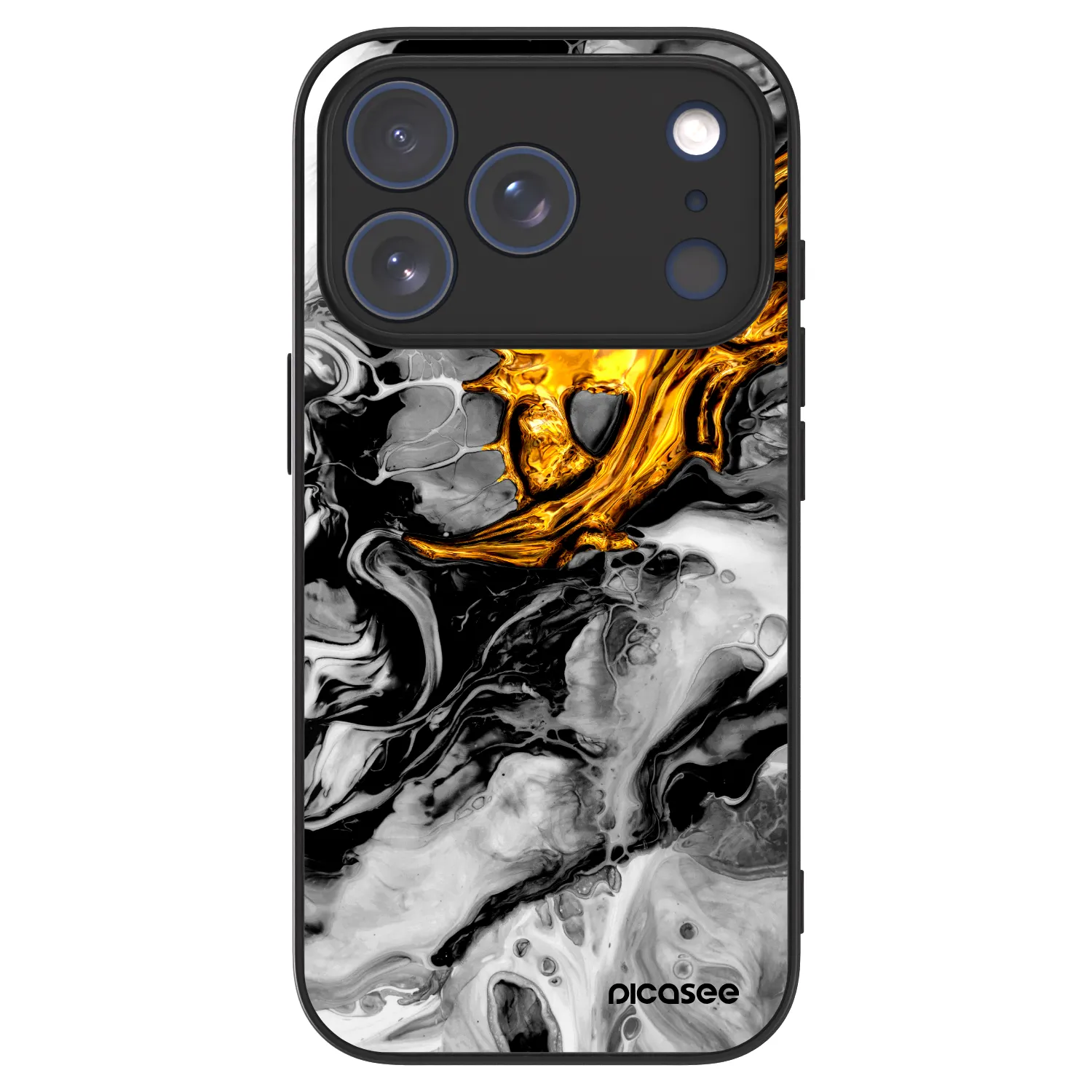 Picasee ULTIMATE CASE MagSafe za Apple iPhone 18 Pro - Black Gold 2