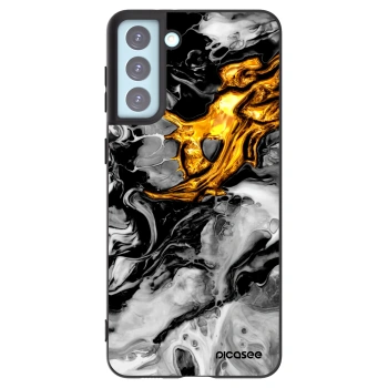 Picasee crna silikonska maskica za Samsung Galaxy S21+ 5G G996F - Black Gold 2