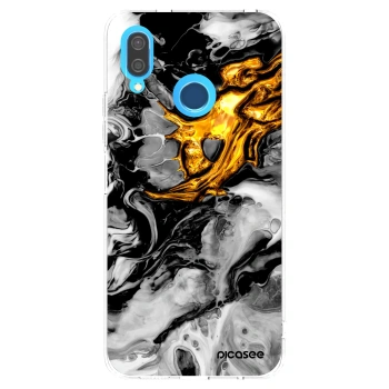 Picasee silikonska prozirna maskica za Huawei P20 Lite - Black Gold 2