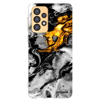Picasee silikonska prozirna maskica za Samsung Galaxy A33 5G A336 - Black Gold 2