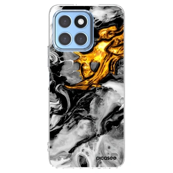 Picasee silikonska prozirna maskica za Honor X6 - Black Gold 2