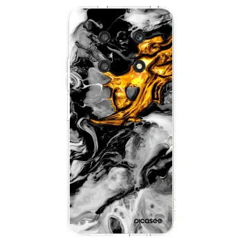 Picasee silikonska prozirna maskica za Honor Magic4 Lite 5G - Black Gold 2