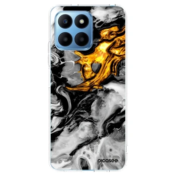 Picasee silikonska prozirna maskica za Honor 70 Lite - Black Gold 2