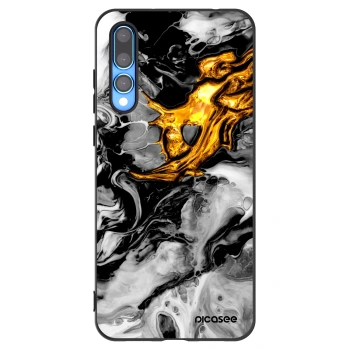 Picasee crna silikonska maskica za Huawei P20 Pro - Black Gold 2