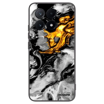 Picasee crna silikonska maskica za Xiaomi Poco X6 Pro - Black Gold 2