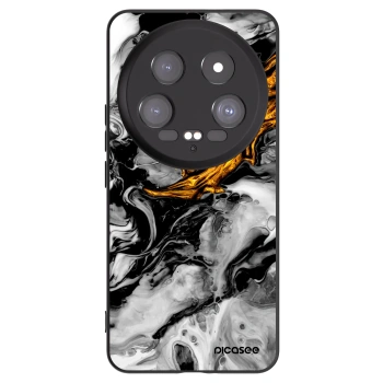 Picasee crna silikonska maskica za Xiaomi 14 Ultra - Black Gold 2