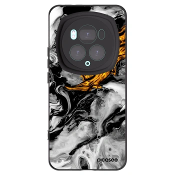 Picasee crna silikonska maskica za Honor Magic6 Pro - Black Gold 2