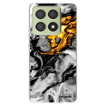 Picasee silikonska prozirna maskica za Xiaomi 14T - Black Gold 2