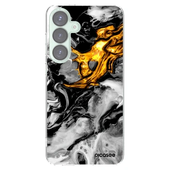 Picasee silikonska prozirna maskica za Samsung Galaxy S25+ 5G - Black Gold 2