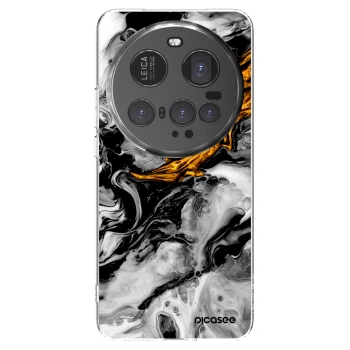 Picasee silikonska prozirna maskica za Xiaomi 15 Ultra - Black Gold 2