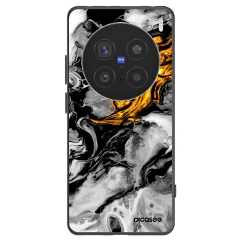 Picasee crna silikonska maskica za Vivo X200 Pro - Black Gold 2