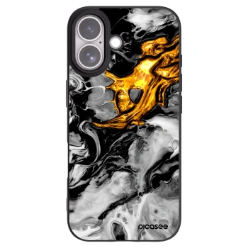 Picasee crna silikonska maskica za Apple iPhone 17 - Black Gold 2