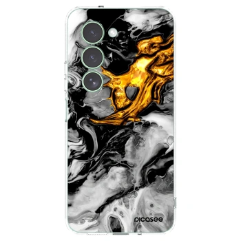 Picasee silikonska prozirna maskica za Xiaomi Redmi 15 5G - Black Gold 2