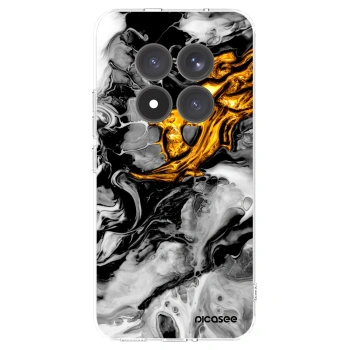 Picasee silikonska prozirna maskica za Xiaomi Redmi Note 15 Pro+ - Black Gold 2
