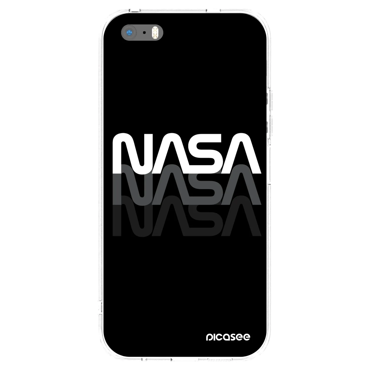 Picasee silikonska prozirna maskica za Apple iPhone 5/5S/SE - NASA Triple