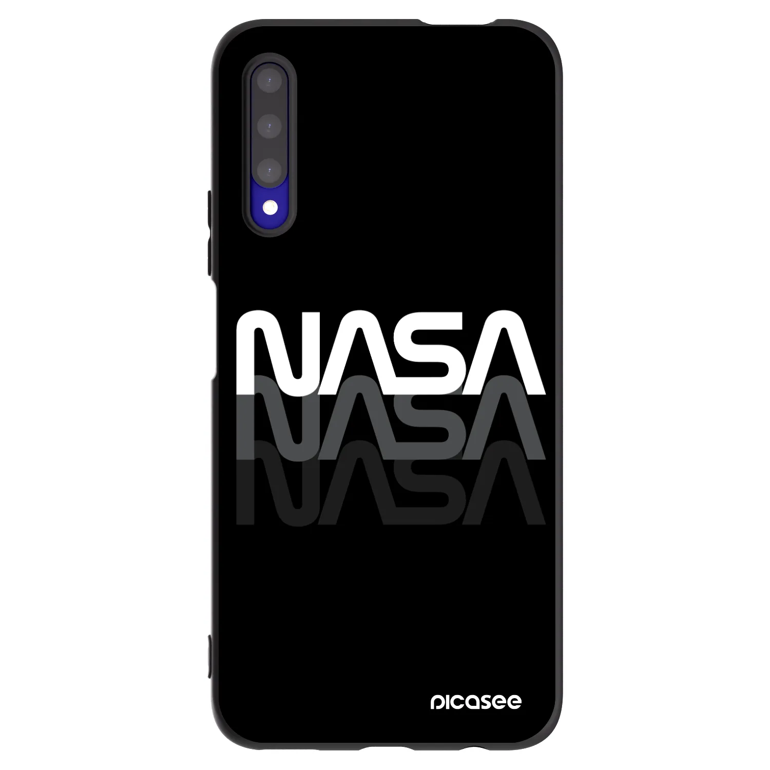 Picasee crna silikonska maskica za Honor 9X Pro - NASA Triple