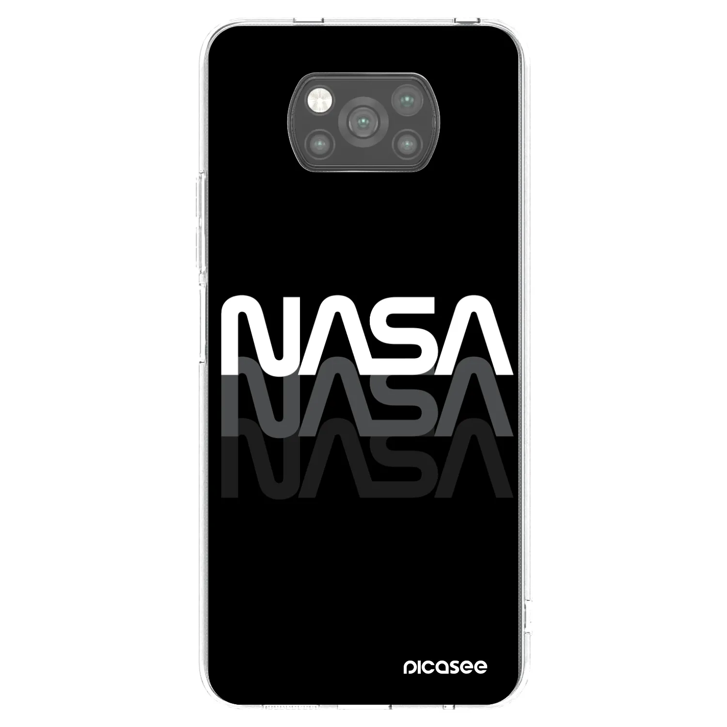 Picasee crna silikonska maskica za Xiaomi Poco X3 - NASA Triple