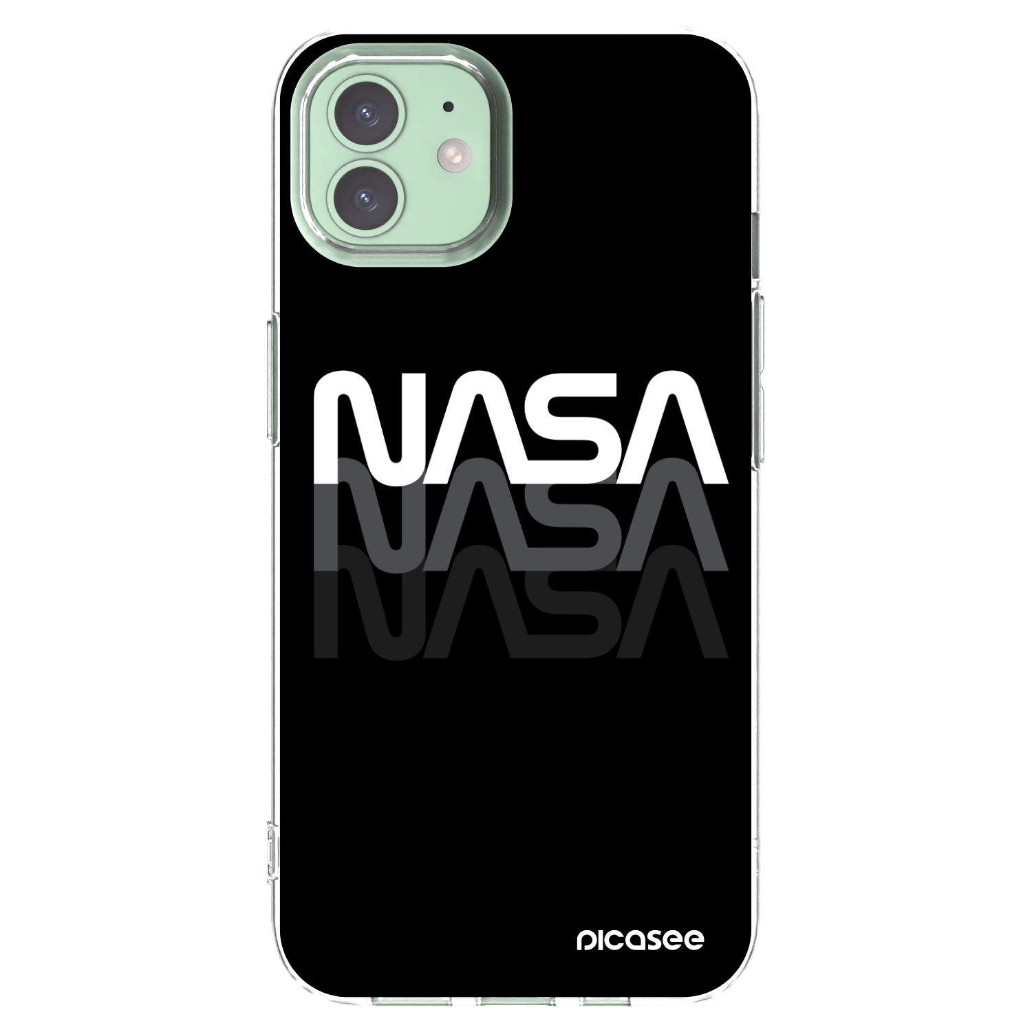 Picasee silikonska prozirna maskica za Apple iPhone 12 Pro - NASA Triple
