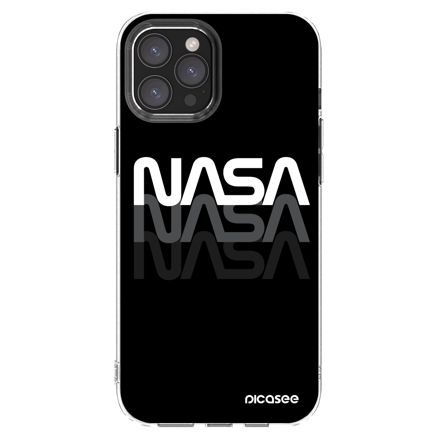 Picasee silikonska prozirna maskica za Apple iPhone 12 Pro Max - NASA Triple