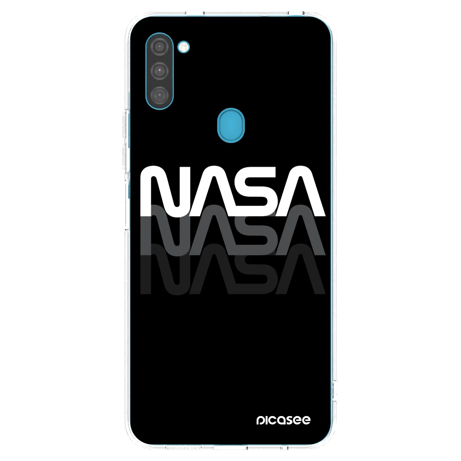 Picasee silikonska prozirna maskica za Samsung Galaxy M11 - NASA Triple