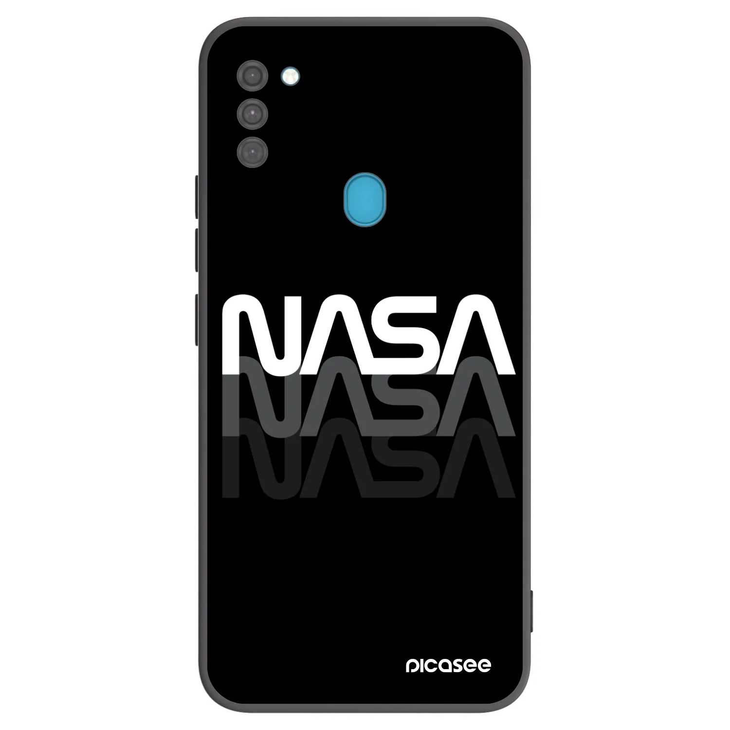 Picasee crna silikonska maskica za Samsung Galaxy M11 - NASA Triple