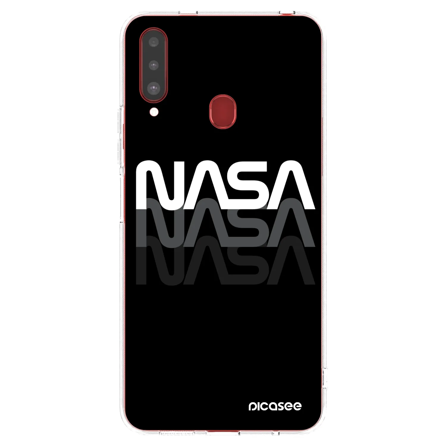 Picasee silikonska prozirna maskica za Samsung Galaxy A20s - NASA Triple