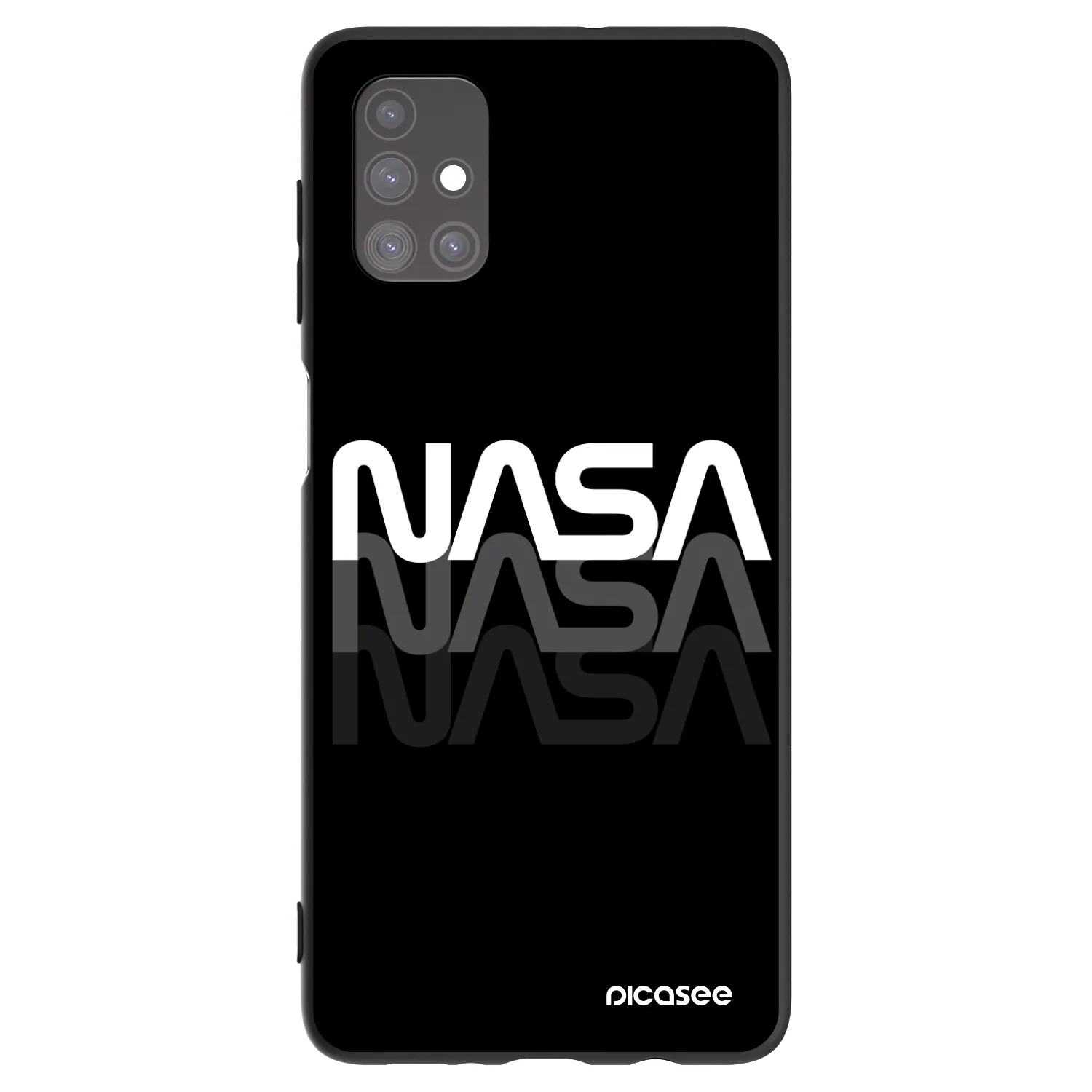 Picasee crna silikonska maskica za Samsung Galaxy M51 M515F - NASA Triple