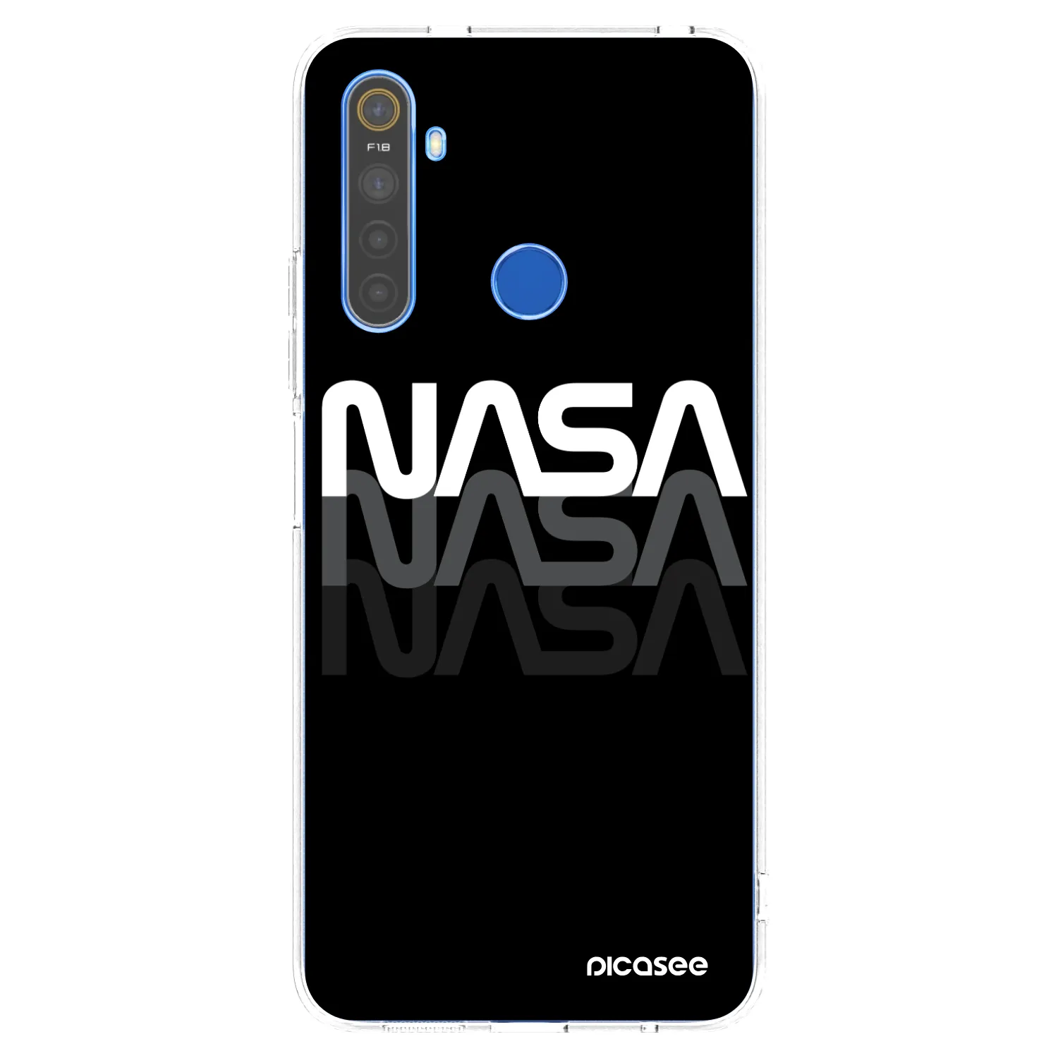 Picasee silikonska prozirna maskica za Realme 5 - NASA Triple