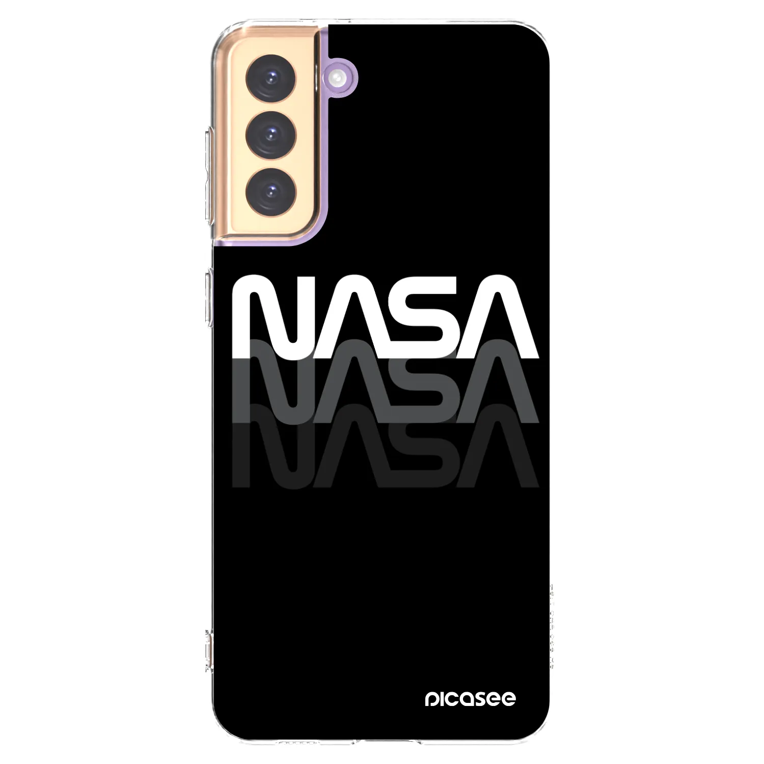Picasee silikonska prozirna maskica za Samsung Galaxy S21+ 5G G996F - NASA Triple