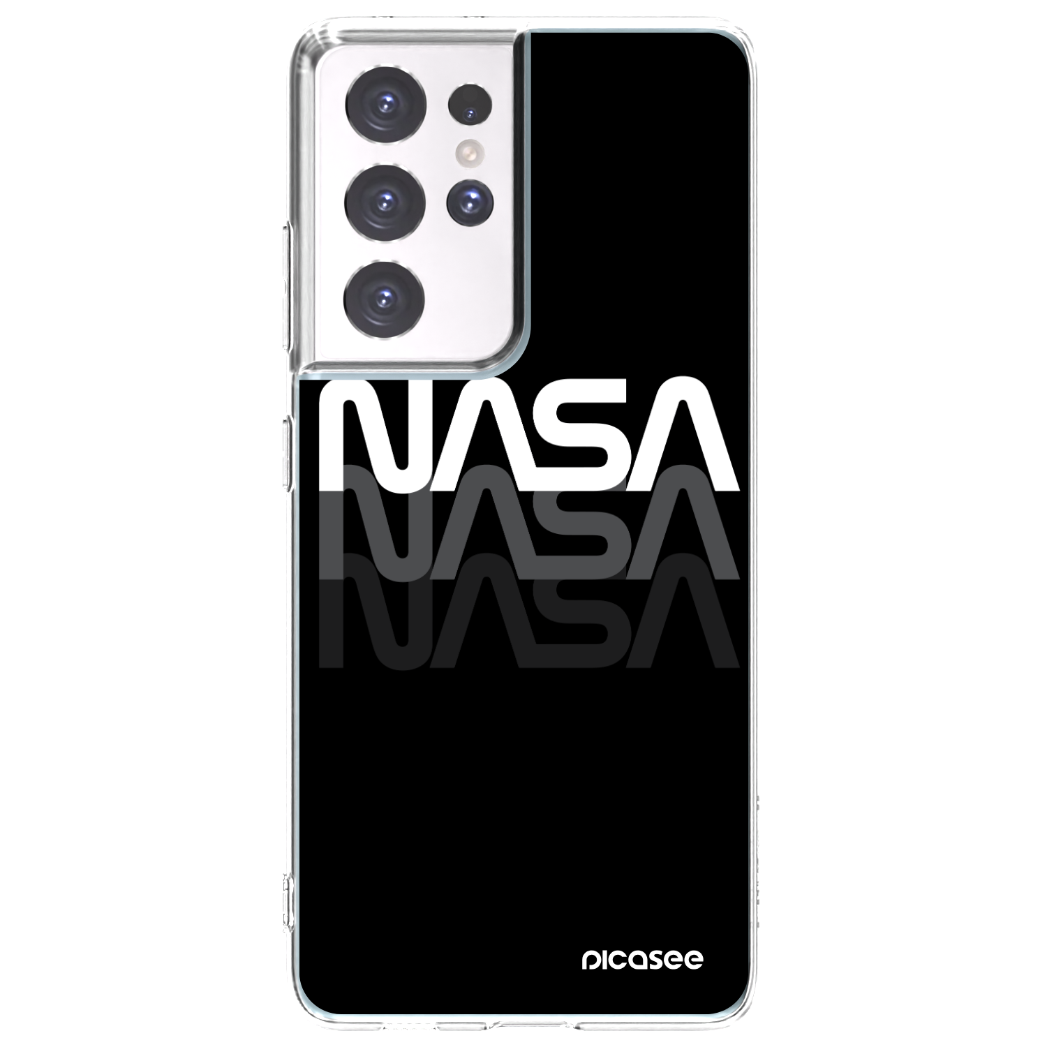 Picasee silikonska prozirna maskica za Samsung Galaxy S21 Ultra 5G G998B - NASA Triple