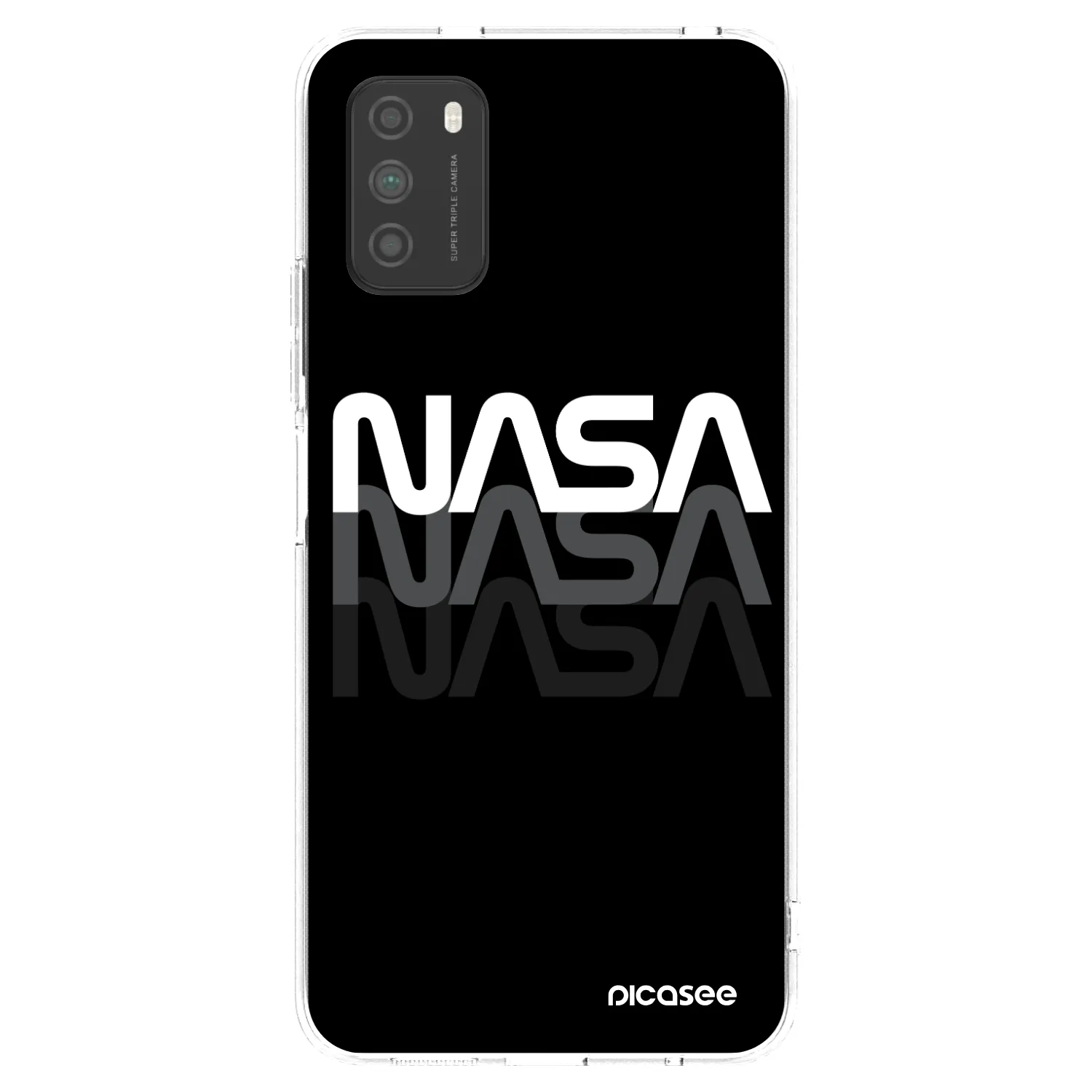 Picasee silikonska prozirna maskica za Xiaomi Poco M3 - NASA Triple