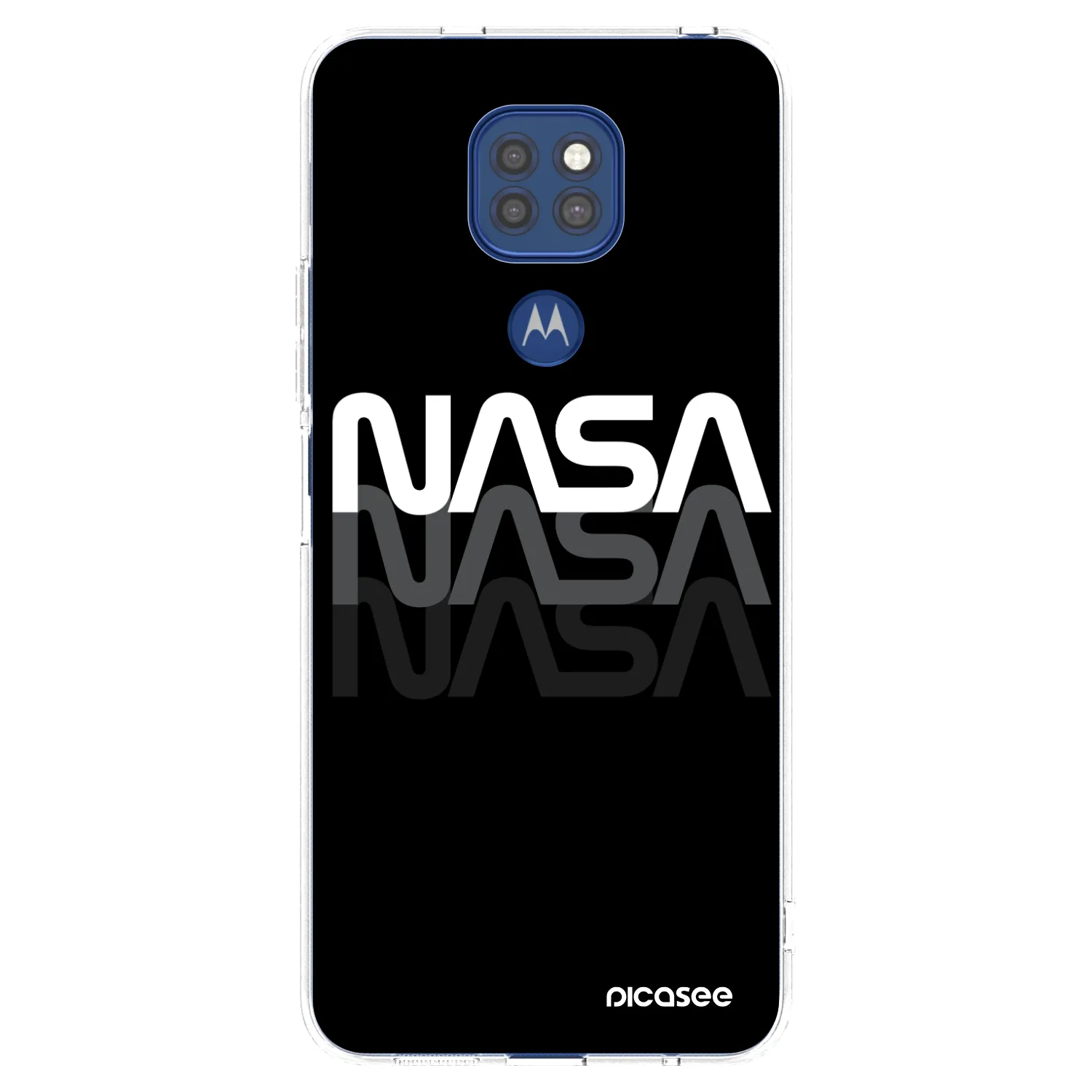 Picasee silikonska prozirna maskica za Motorola Moto G9 Play - NASA Triple