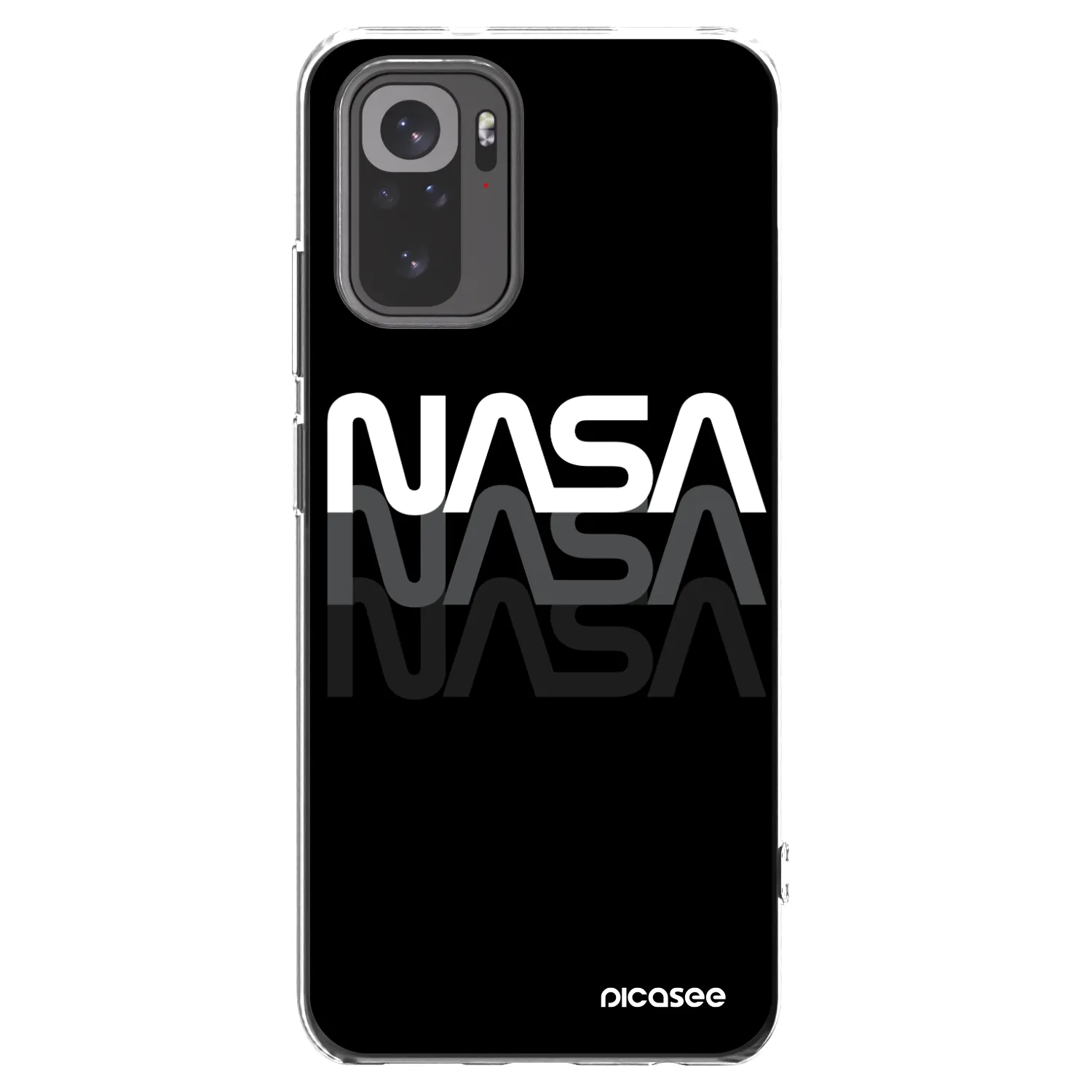 Picasee silikonska prozirna maskica za Xiaomi Redmi Note 10 - NASA Triple