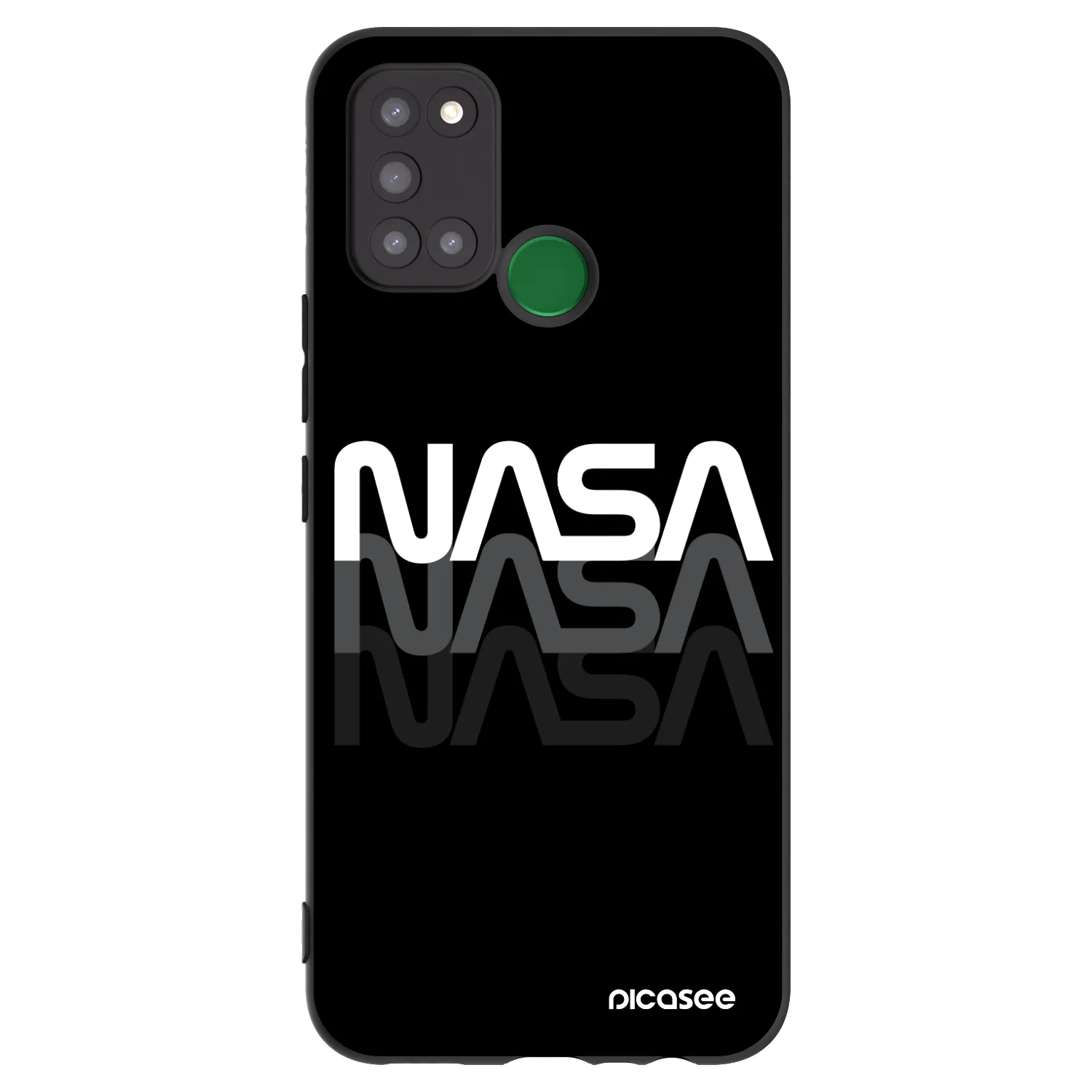 Picasee crna silikonska maskica za Realme 7i - NASA Triple