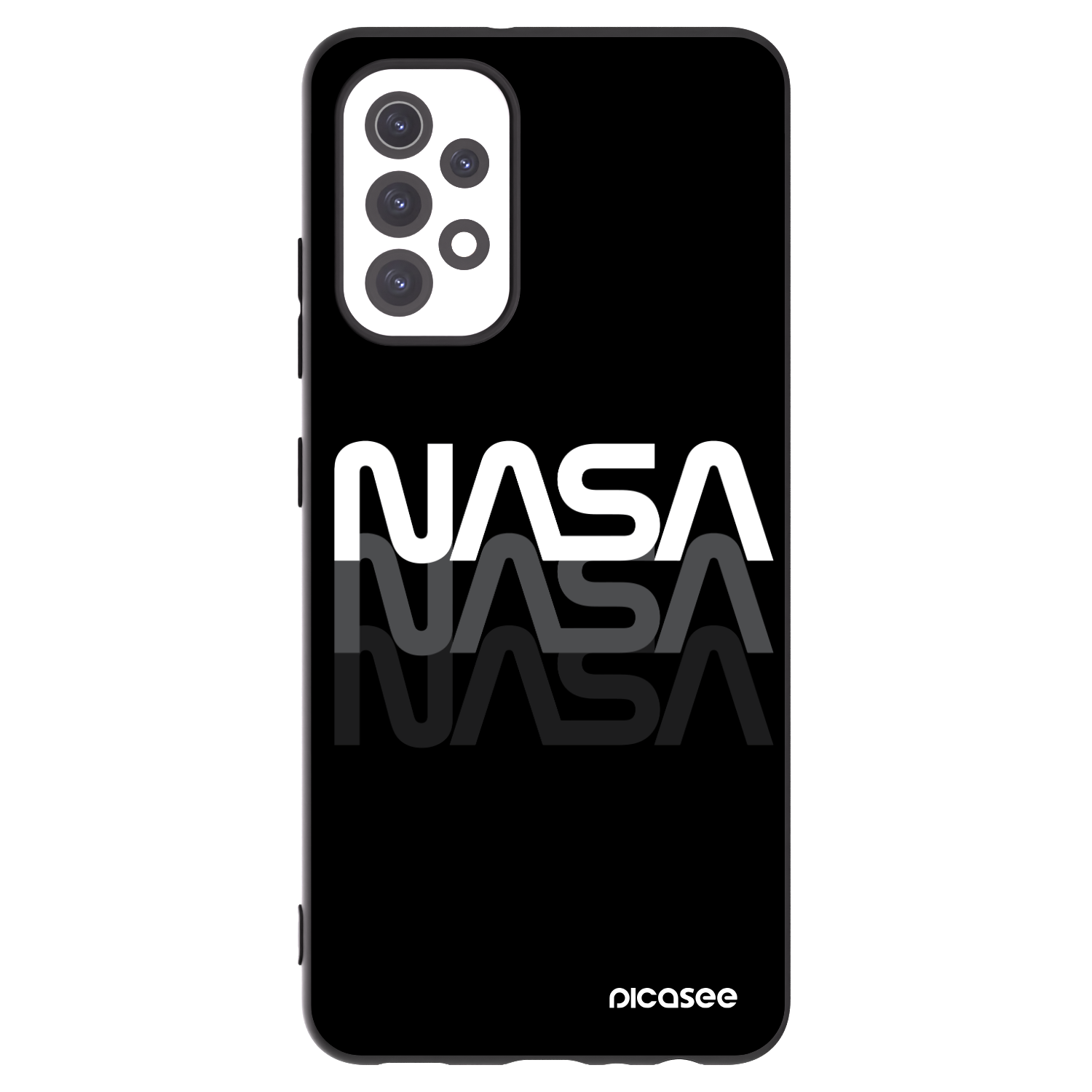 Picasee crna silikonska maskica za Samsung Galaxy A32 5G A326B - NASA Triple