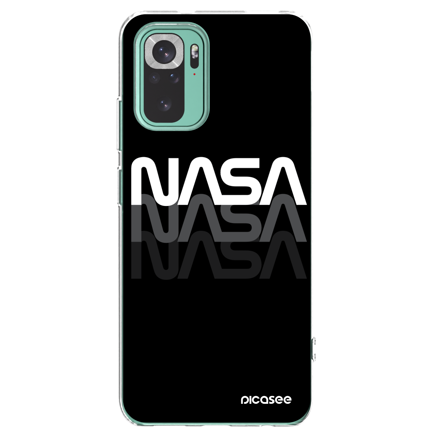 Picasee silikonska prozirna maskica za Xiaomi Redmi Note 10 Pro - NASA Triple