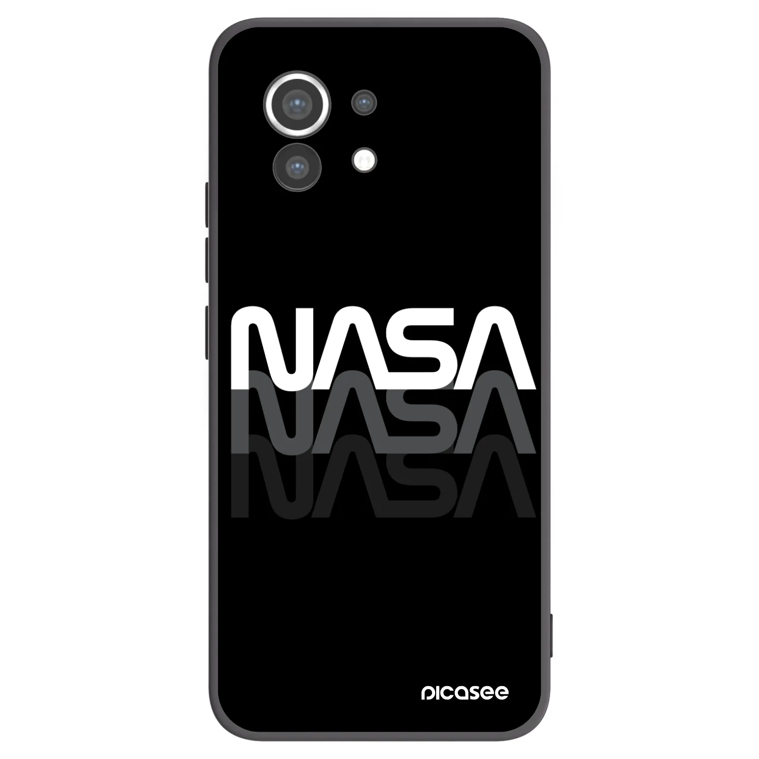 Picasee crna silikonska maskica za Xiaomi Mi 11 - NASA Triple
