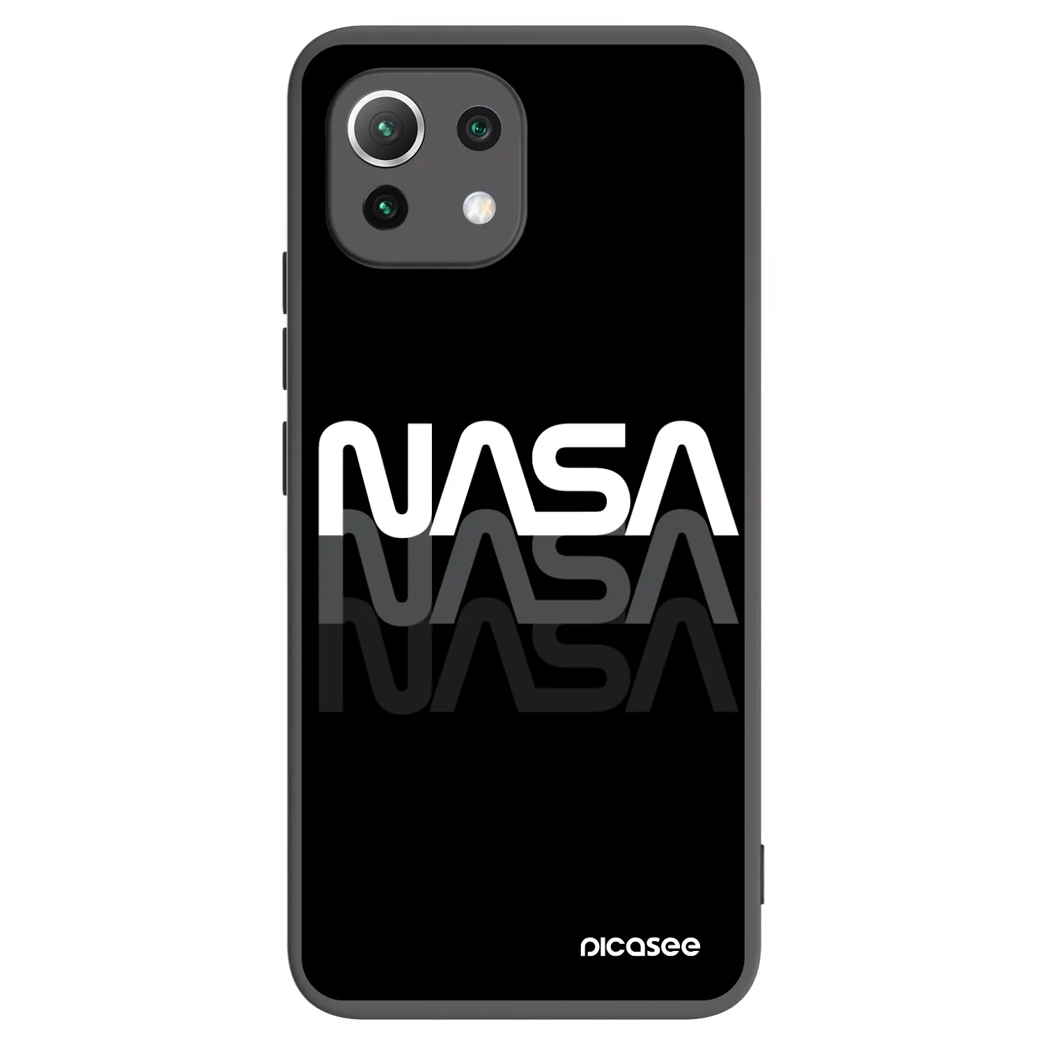 Picasee crna silikonska maskica za Xiaomi Mi 11 Lite - NASA Triple