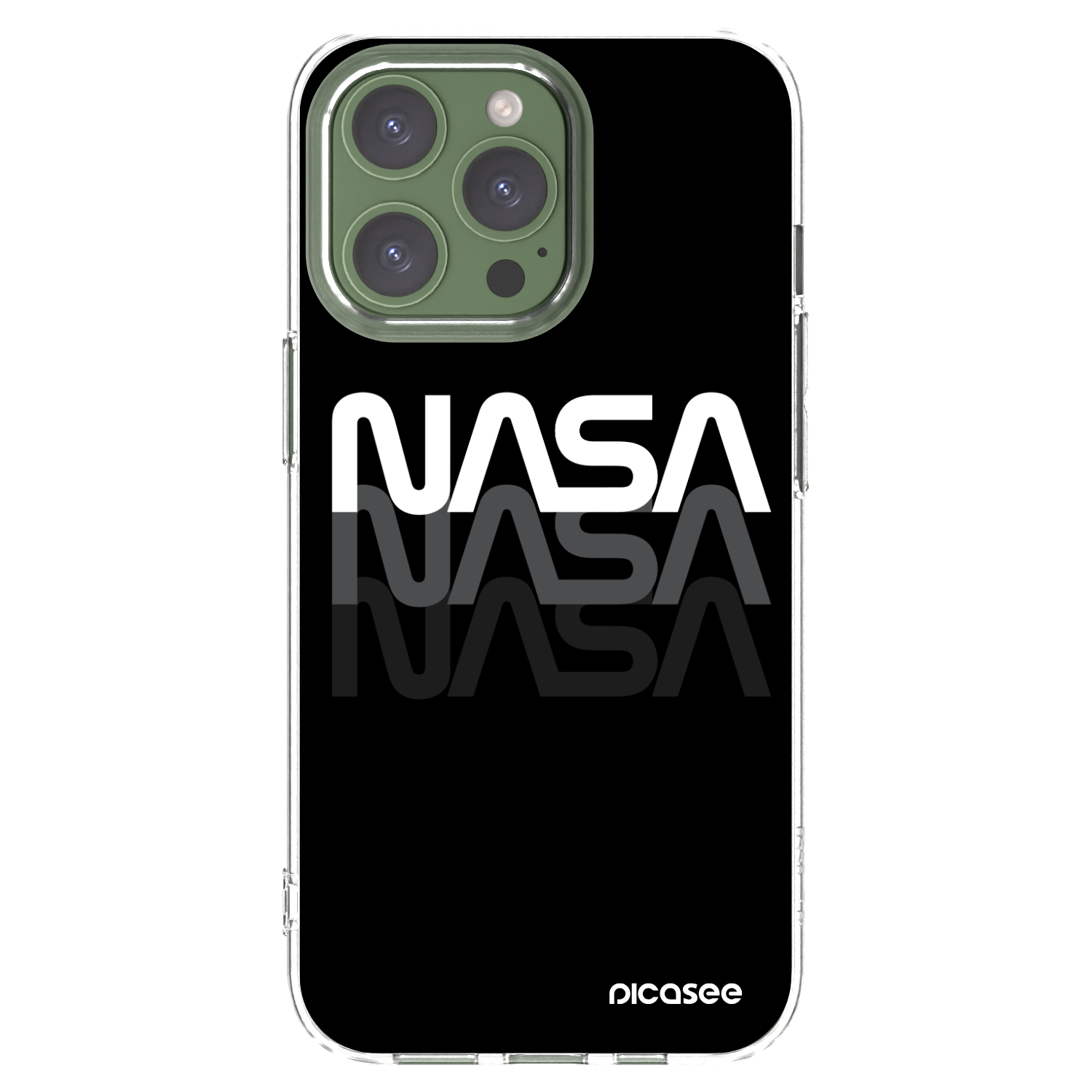 Picasee silikonska prozirna maskica za Apple iPhone 13 Pro - NASA Triple