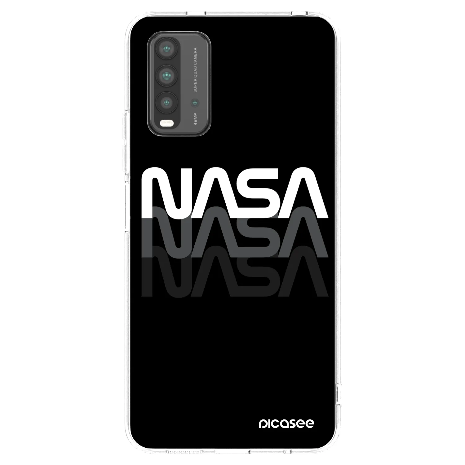 Picasee silikonska prozirna maskica za Xiaomi Redmi 9T - NASA Triple