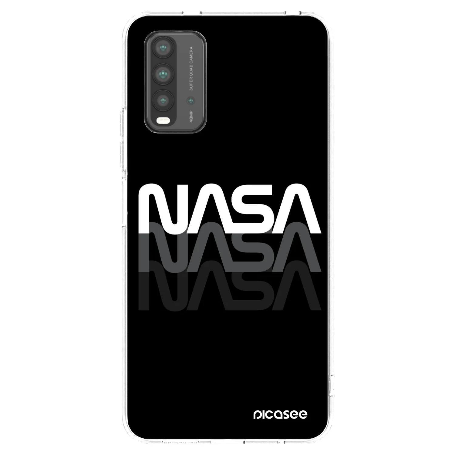 Picasee crna silikonska maskica za Xiaomi Redmi 9T - NASA Triple