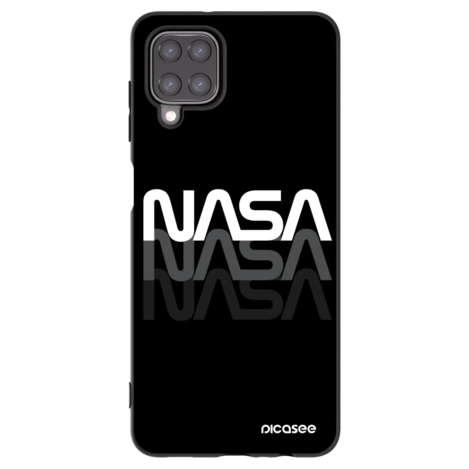Picasee crna silikonska maskica za Samsung Galaxy M12 M127F - NASA Triple