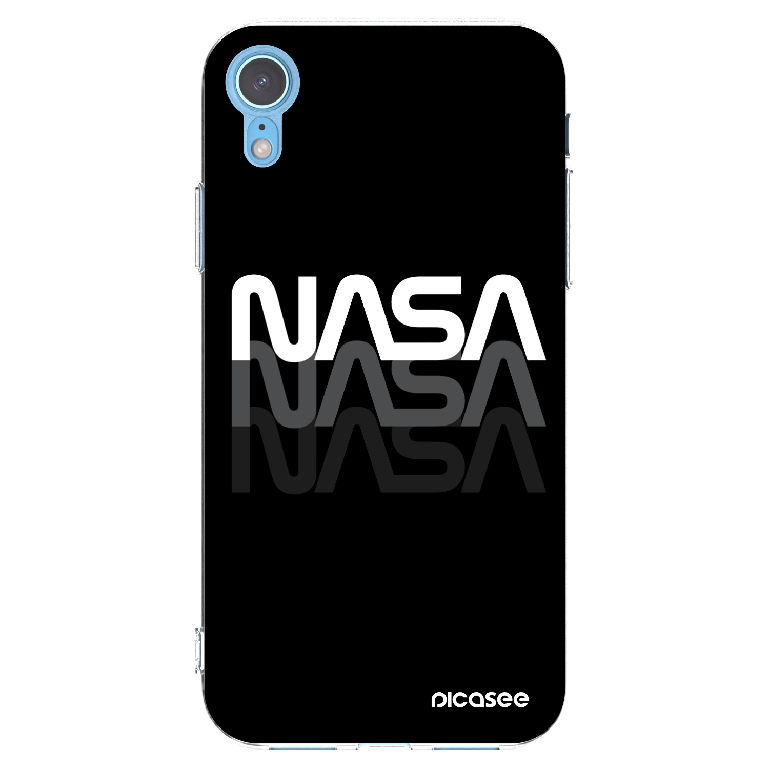 Picasee silikonska prozirna maskica za Apple iPhone XR - NASA Triple