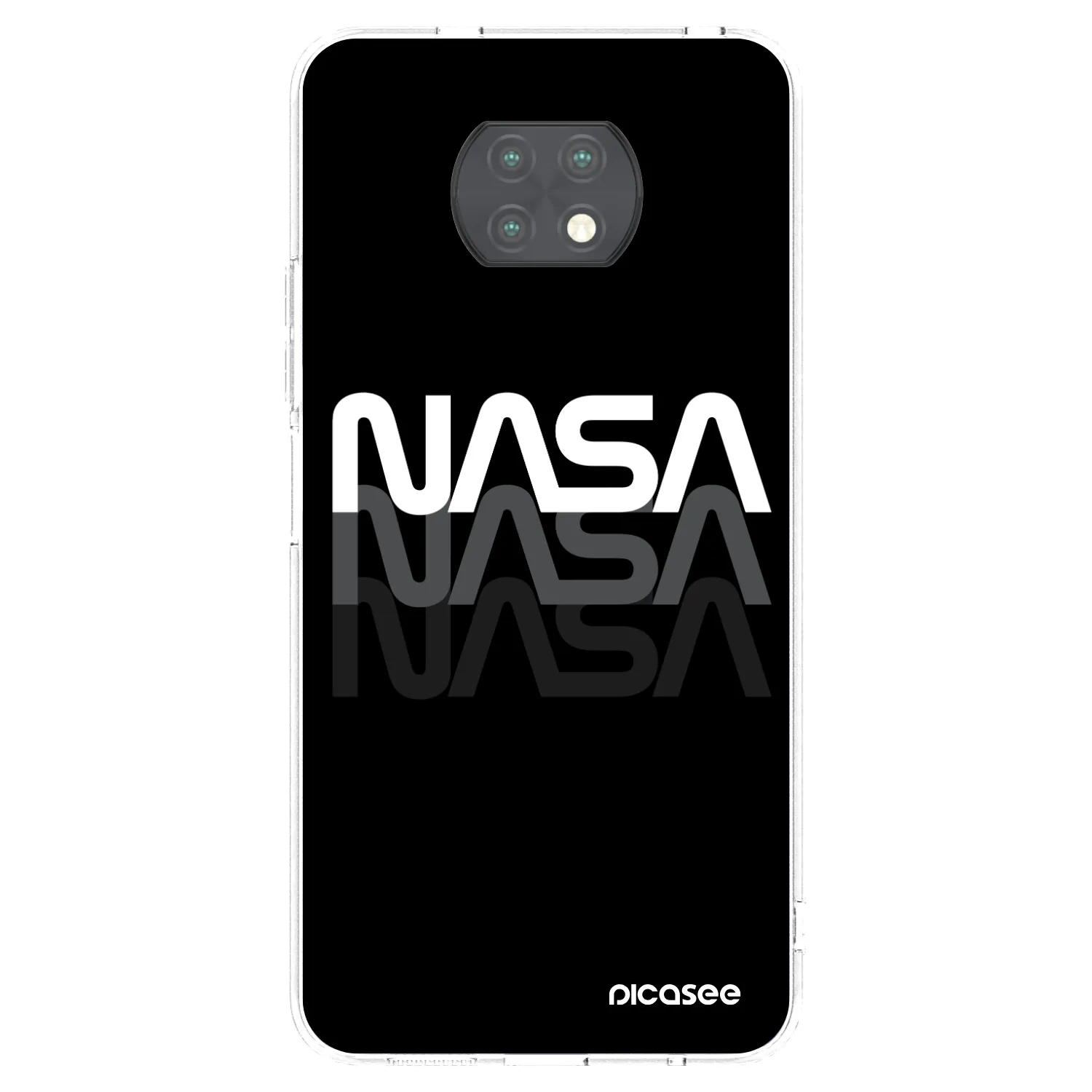 Picasee silikonska prozirna maskica za Xiaomi Redmi Note 9T - NASA Triple